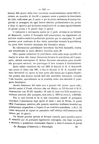 La rassegna d'ostetricia e ginecologia