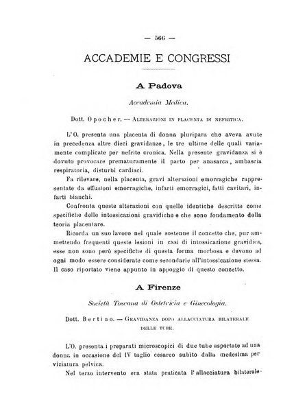 La rassegna d'ostetricia e ginecologia