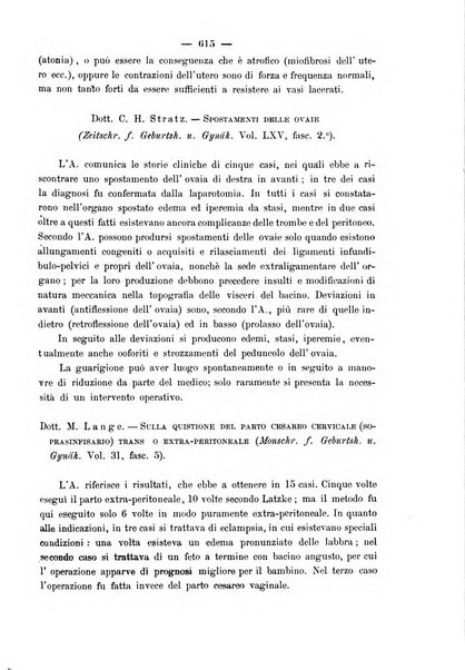 La rassegna d'ostetricia e ginecologia