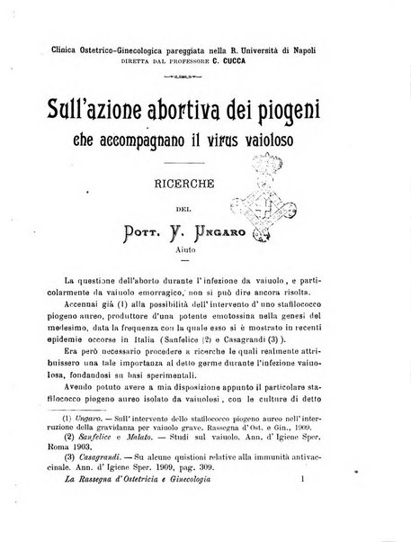 La rassegna d'ostetricia e ginecologia