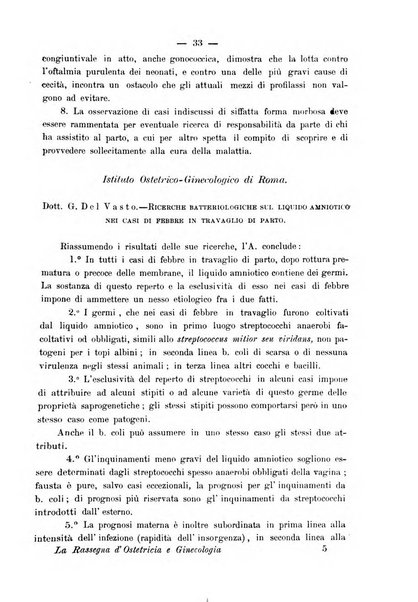 La rassegna d'ostetricia e ginecologia