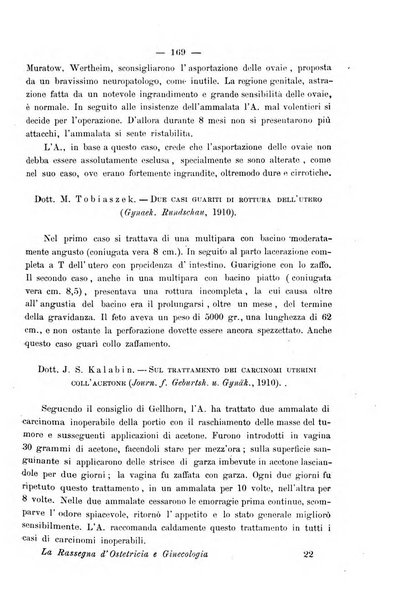 La rassegna d'ostetricia e ginecologia