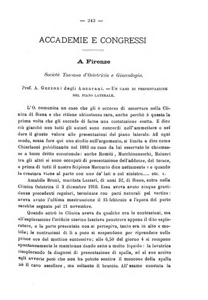 La rassegna d'ostetricia e ginecologia