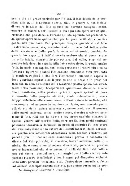 La rassegna d'ostetricia e ginecologia