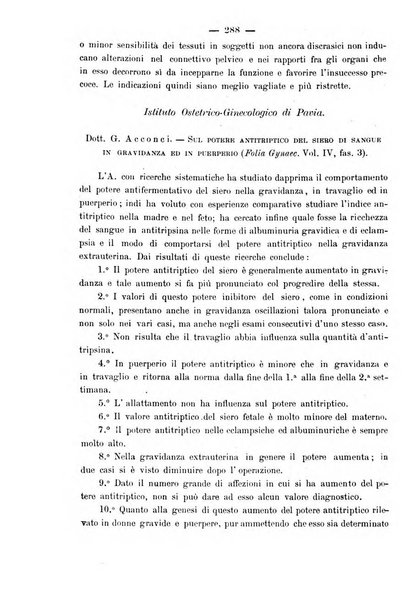 La rassegna d'ostetricia e ginecologia