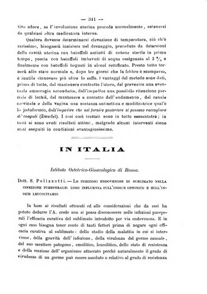 La rassegna d'ostetricia e ginecologia