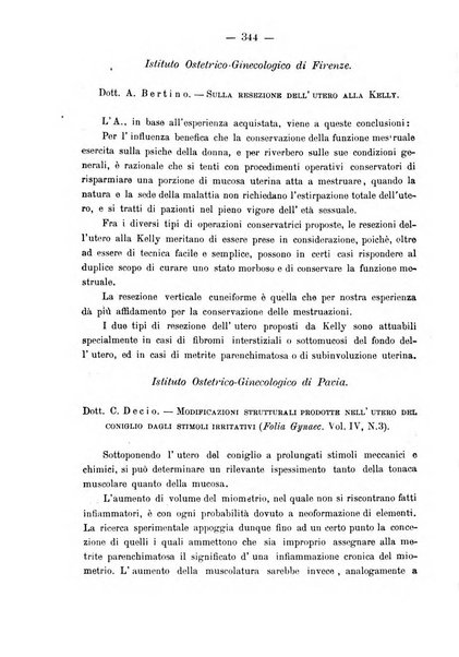 La rassegna d'ostetricia e ginecologia