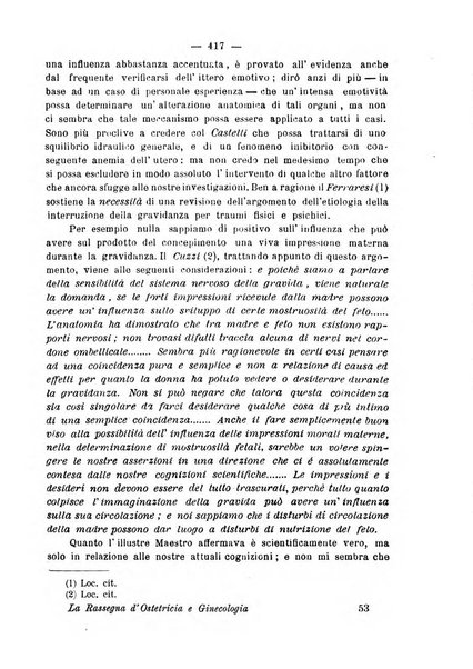 La rassegna d'ostetricia e ginecologia