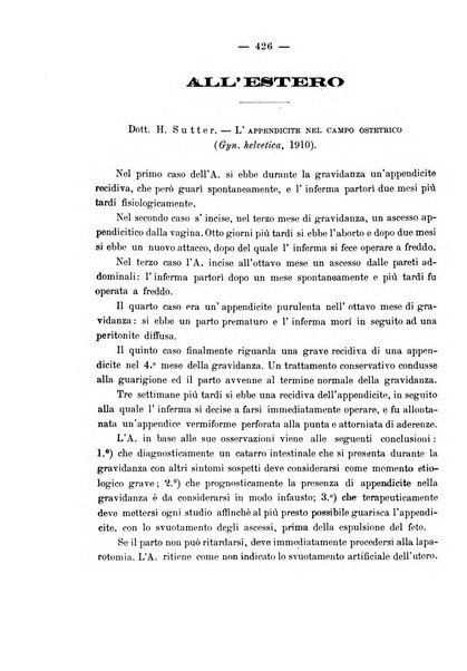 La rassegna d'ostetricia e ginecologia