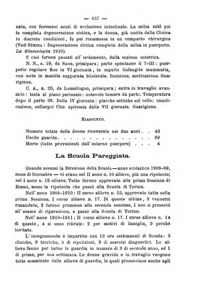 La rassegna d'ostetricia e ginecologia