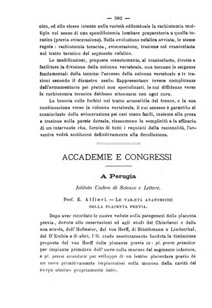 La rassegna d'ostetricia e ginecologia