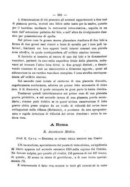 La rassegna d'ostetricia e ginecologia