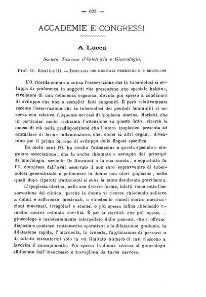 La rassegna d'ostetricia e ginecologia