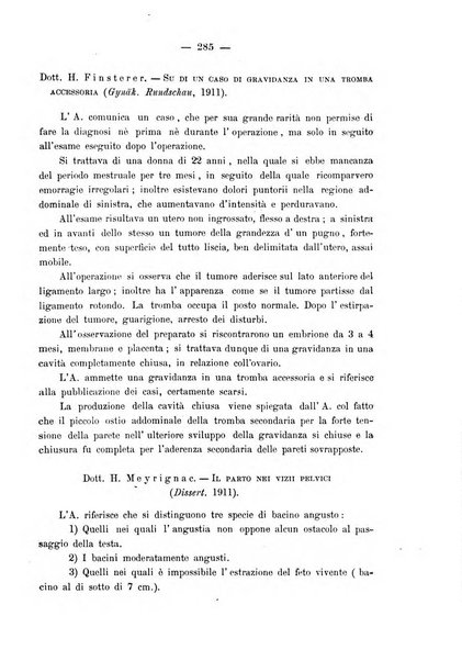 La rassegna d'ostetricia e ginecologia