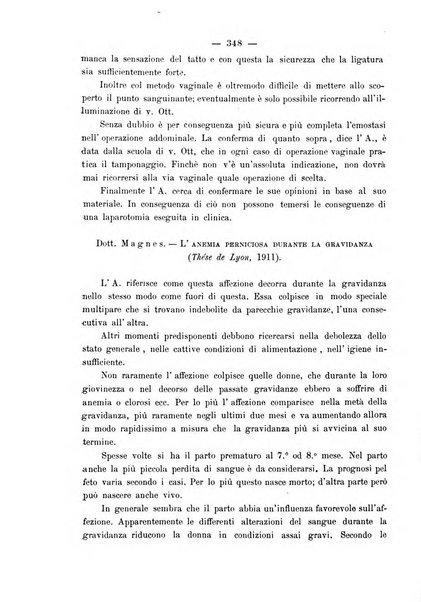 La rassegna d'ostetricia e ginecologia