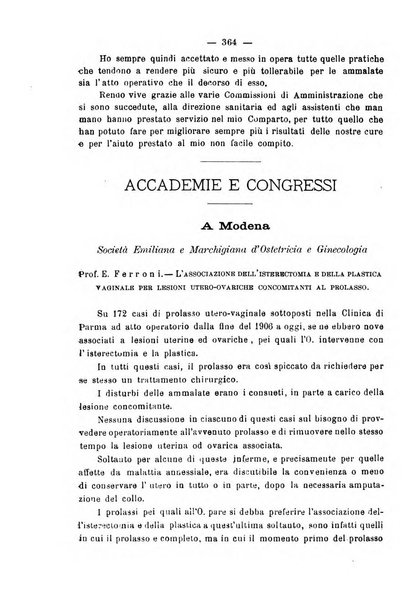 La rassegna d'ostetricia e ginecologia