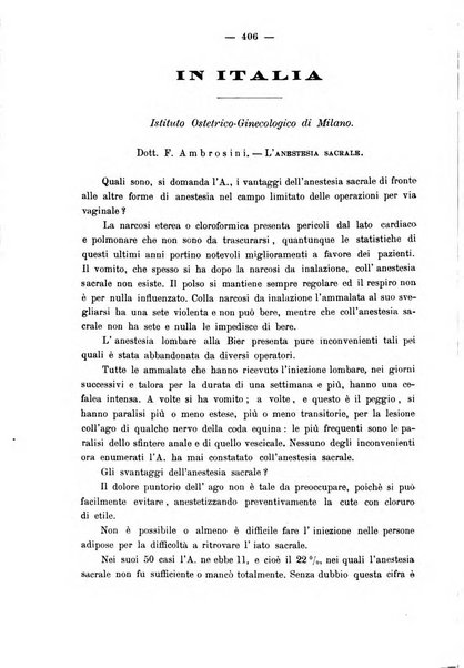 La rassegna d'ostetricia e ginecologia