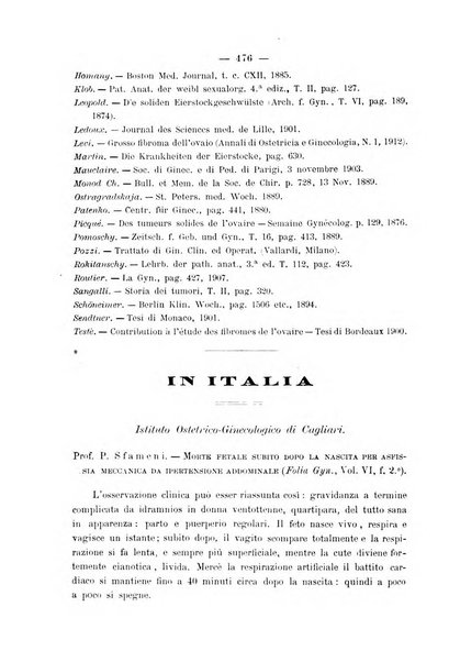 La rassegna d'ostetricia e ginecologia