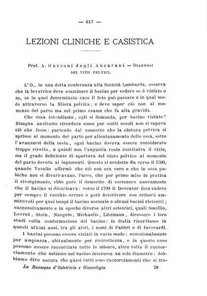 La rassegna d'ostetricia e ginecologia