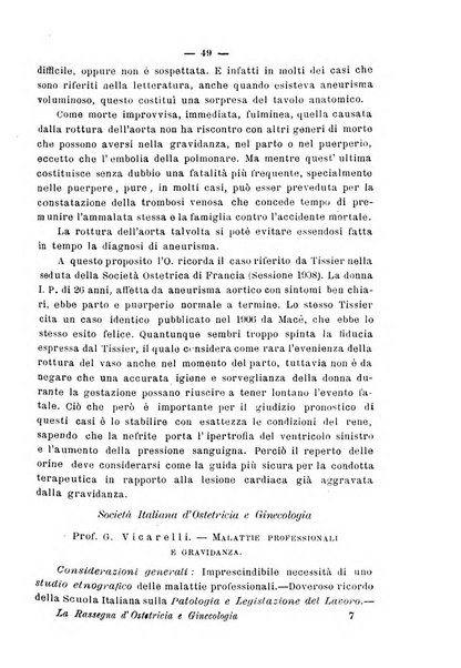 La rassegna d'ostetricia e ginecologia