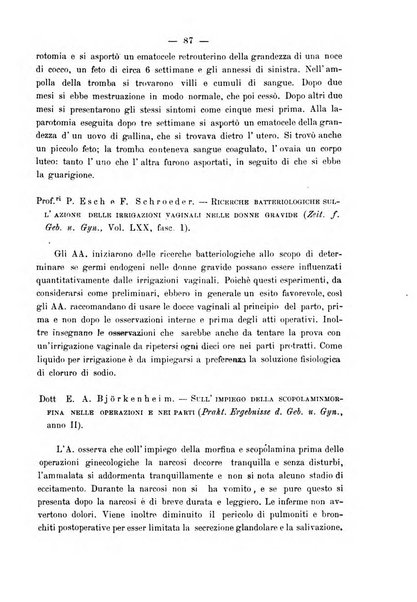 La rassegna d'ostetricia e ginecologia