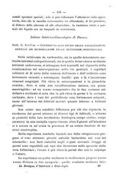 La rassegna d'ostetricia e ginecologia