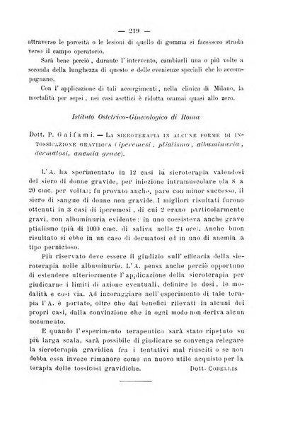 La rassegna d'ostetricia e ginecologia