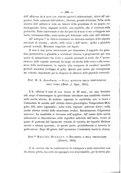 La rassegna d'ostetricia e ginecologia