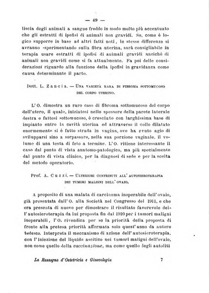 La rassegna d'ostetricia e ginecologia