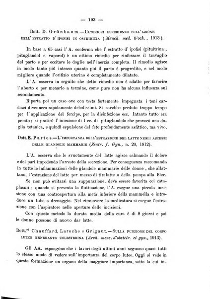 La rassegna d'ostetricia e ginecologia