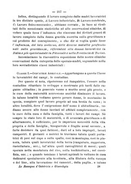 La rassegna d'ostetricia e ginecologia