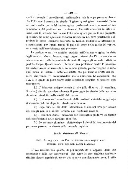 La rassegna d'ostetricia e ginecologia