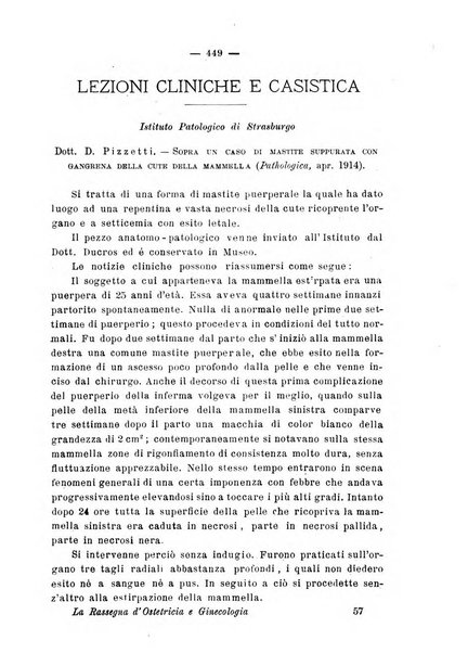 La rassegna d'ostetricia e ginecologia