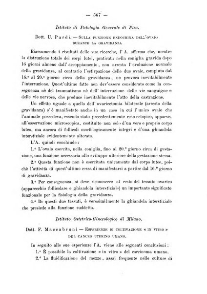 La rassegna d'ostetricia e ginecologia