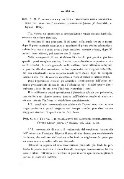 La rassegna d'ostetricia e ginecologia