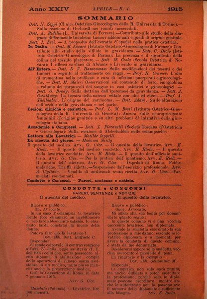 La rassegna d'ostetricia e ginecologia