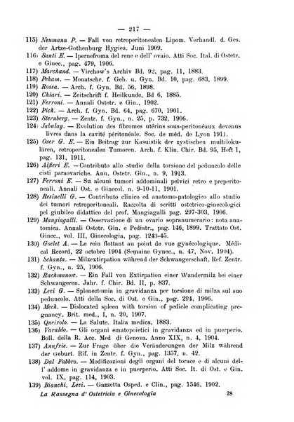 La rassegna d'ostetricia e ginecologia