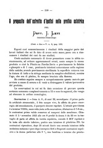 La rassegna d'ostetricia e ginecologia