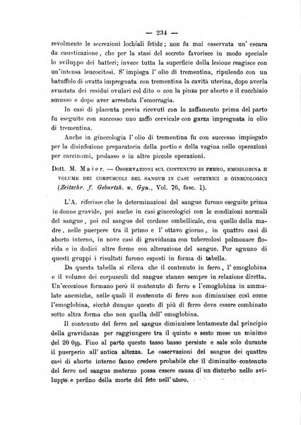 La rassegna d'ostetricia e ginecologia