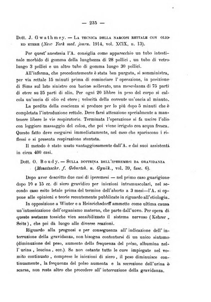 La rassegna d'ostetricia e ginecologia