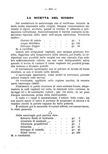 La rassegna d'ostetricia e ginecologia