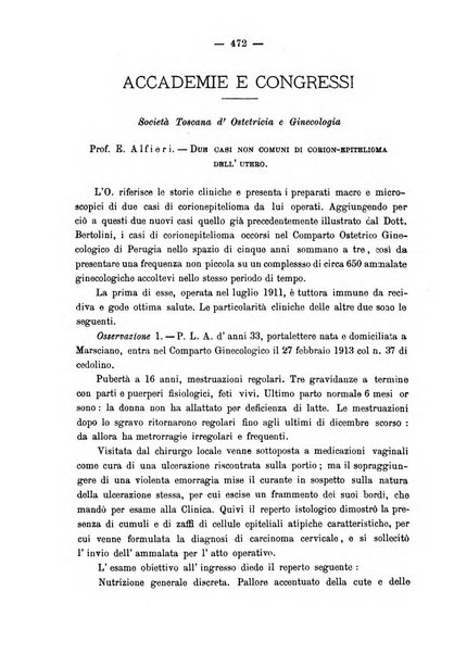 La rassegna d'ostetricia e ginecologia