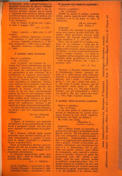 La rassegna d'ostetricia e ginecologia