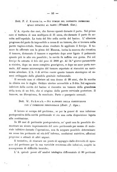 La rassegna d'ostetricia e ginecologia