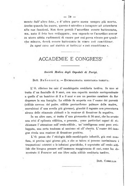 La rassegna d'ostetricia e ginecologia