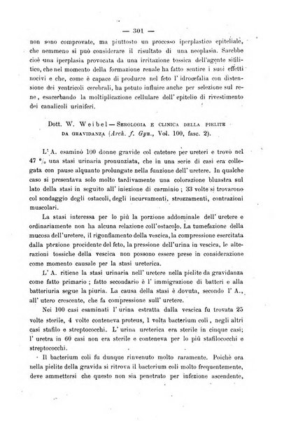 La rassegna d'ostetricia e ginecologia