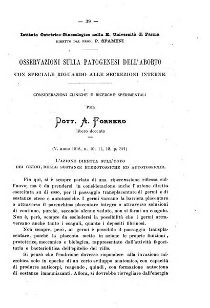 La rassegna d'ostetricia e ginecologia