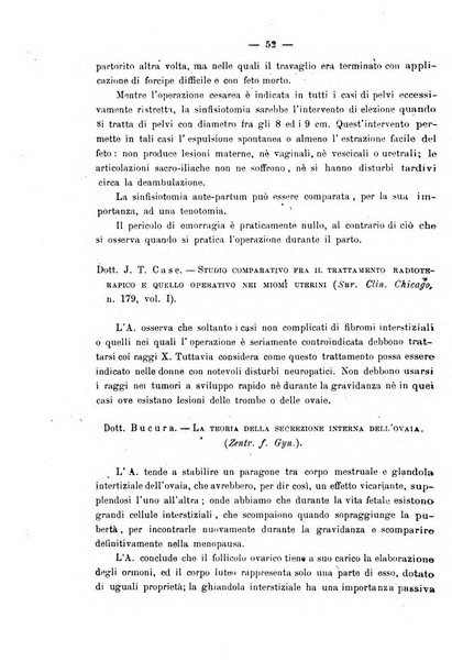 La rassegna d'ostetricia e ginecologia