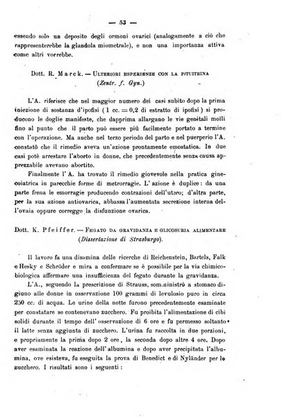 La rassegna d'ostetricia e ginecologia