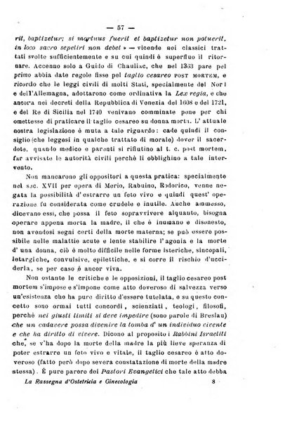 La rassegna d'ostetricia e ginecologia